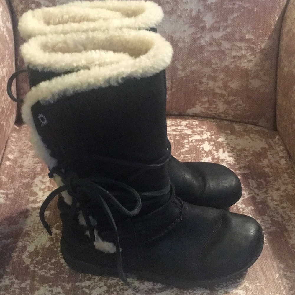 UGG leather and fur boots